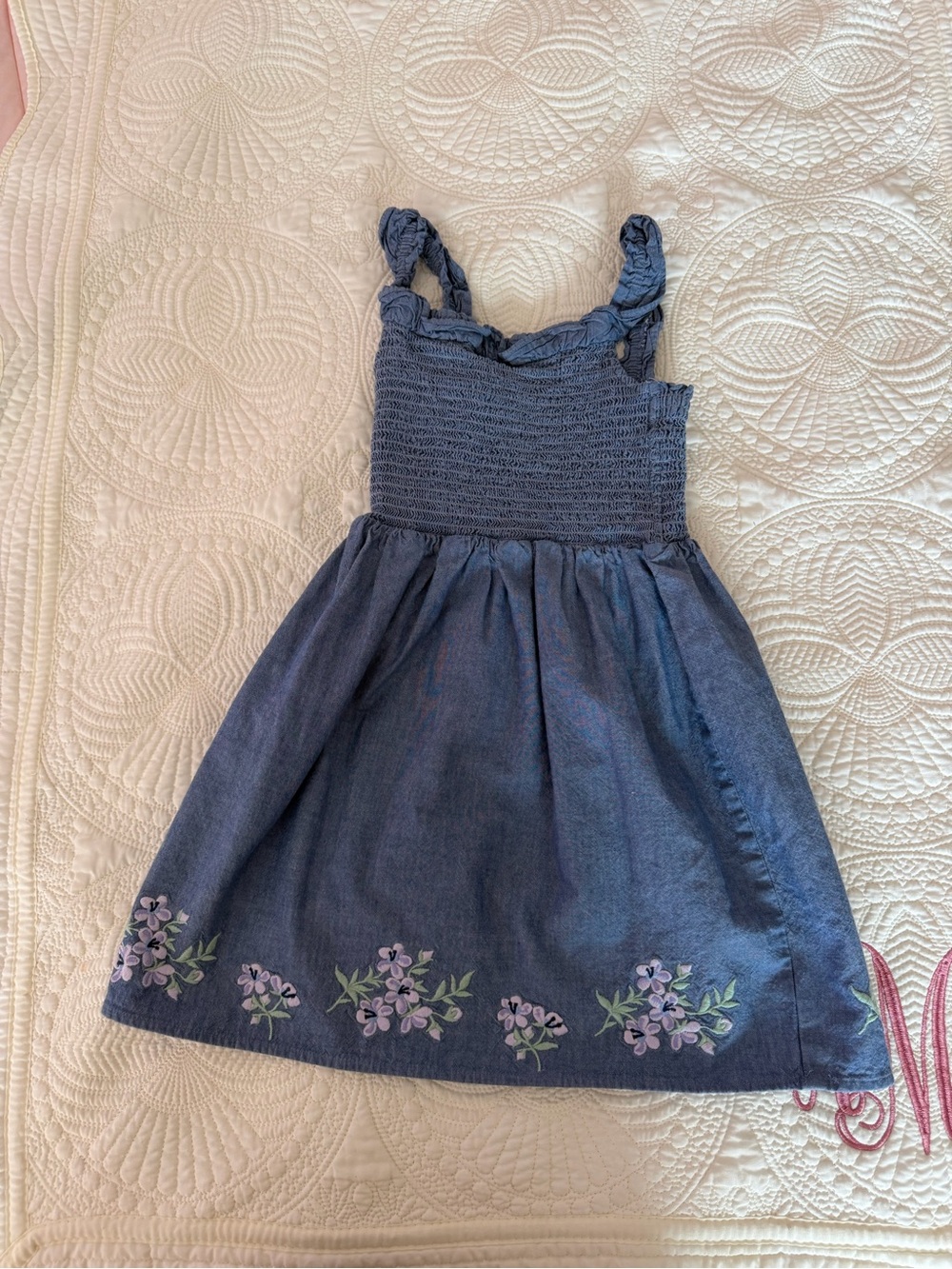 Gymboree Homegrown Blue Girls' Floral Embroidered Sundress